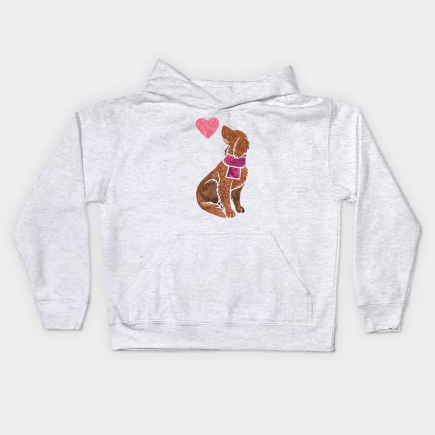 German Longhaired Pointer watercolour Kids Hoodie by animalartbyjess